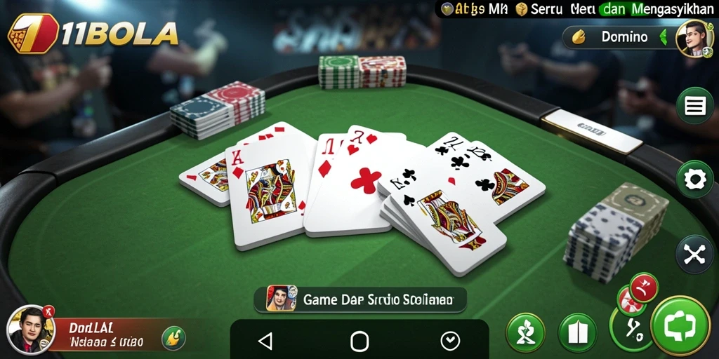 Tampilan gameplay seru 11BOLA dengan pemain berkompetisi.