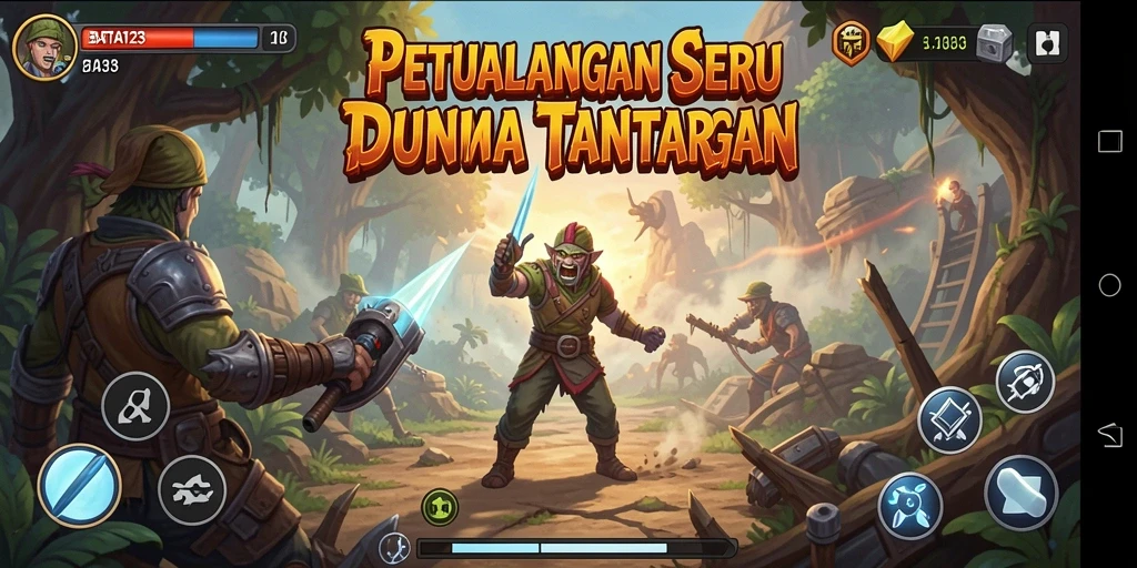 Tampilan gameplay BATA123 yang menakjubkan dan menantang.