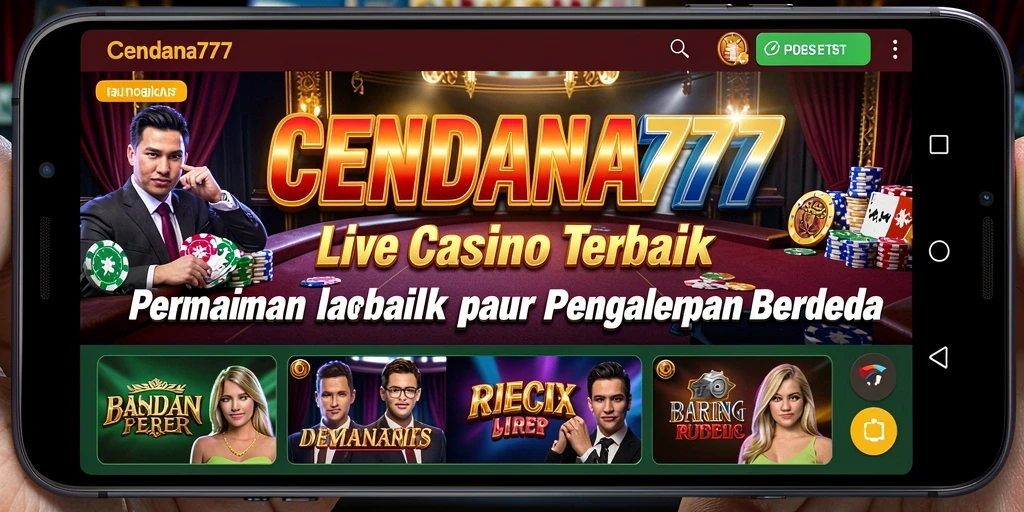 Tampilan gameplay seru dengan dealer langsung di CENDANA777.
