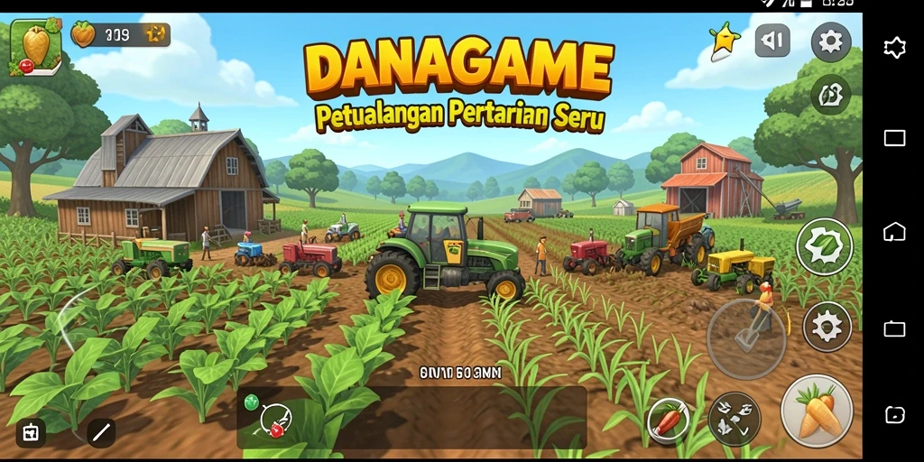 Gameplay seru di DANAGAME menunjukkan pertanian interaktif yang menarik.