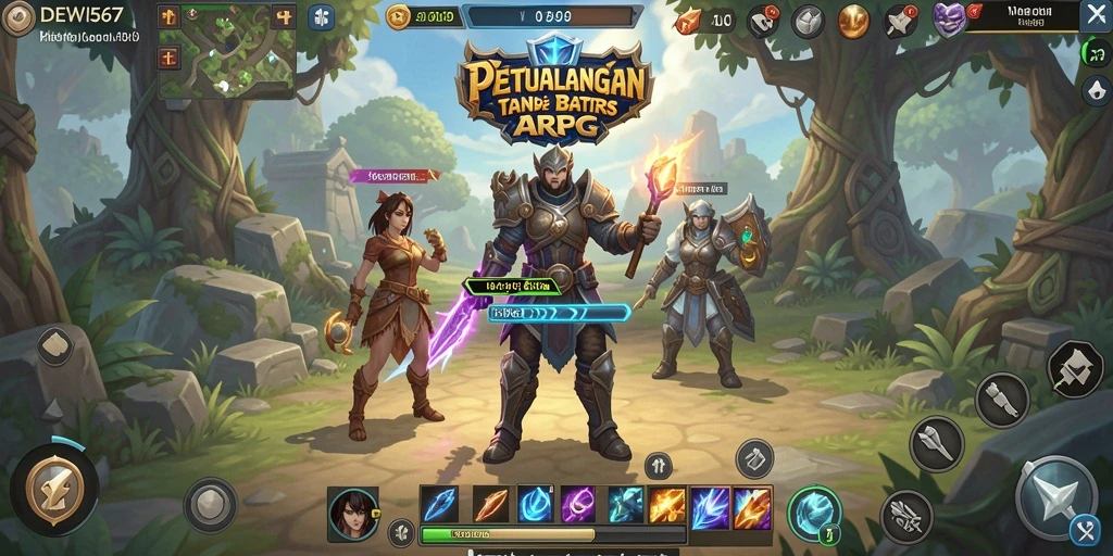 Tampilan gameplay intens dan seru dalam DEWI567 yang penuh aksi ARPG.