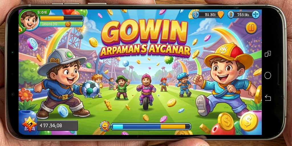Screenshot GOWIN menampilkan keseruan gameplay Arcade yang intens.