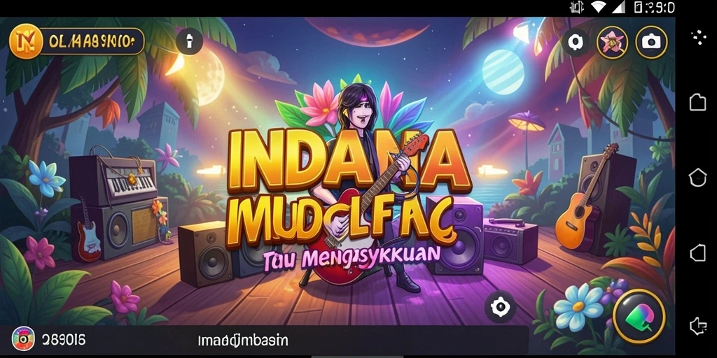 Screenshot gameplay INDAAA menampilkan momen seru bermain musik.