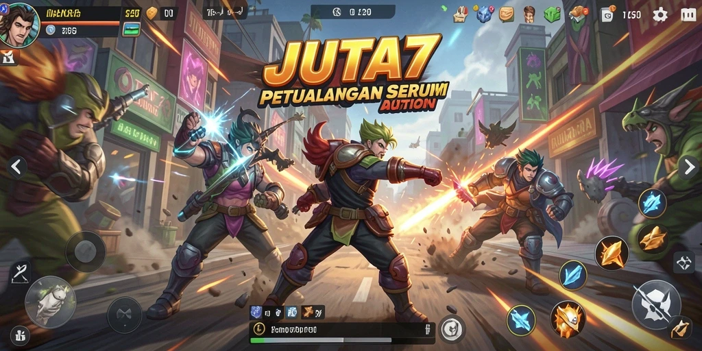 Screenshot JUTA7 menunjukkan gameplay Action yang mendebarkan.