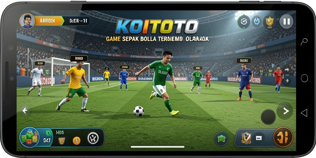 Gameplay KOITOTO yang mengasyikkan dalam pertandingan sepak bola.