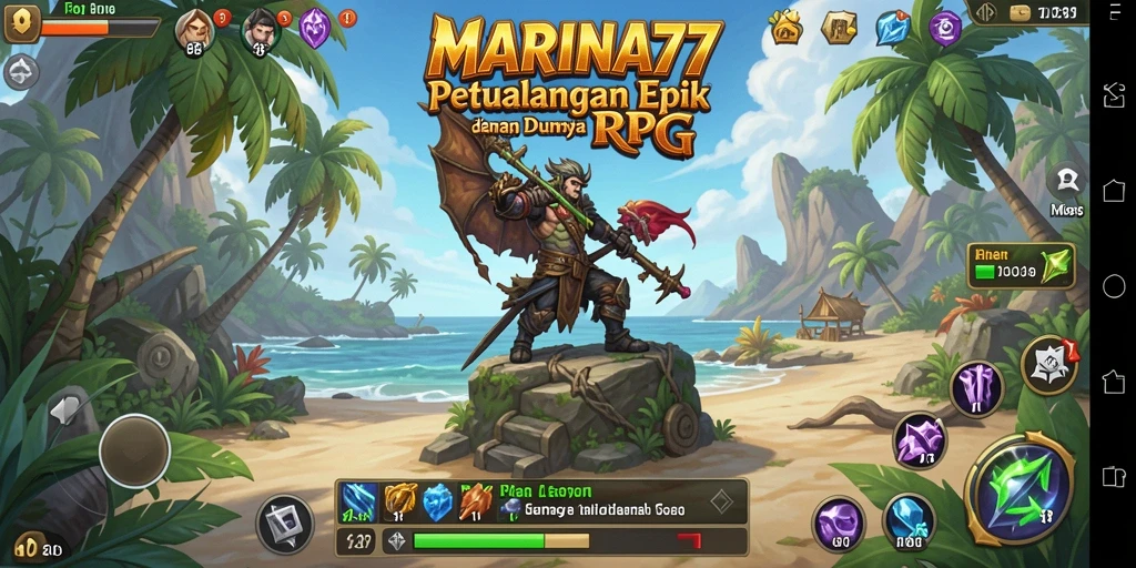 Tampilan gameplay <strong>MARINA77</strong> yang epik dan seru.