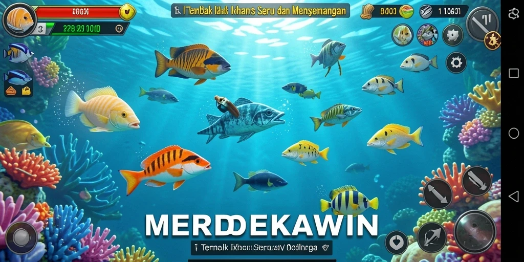 Screenshot gameplay Tembak Ikan yang mengasyikkan di MERDEKAWIN.