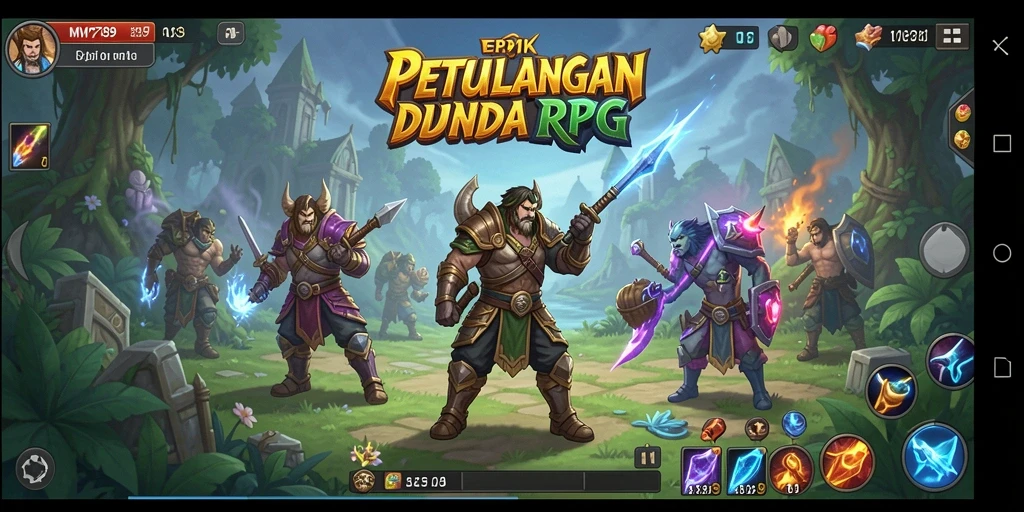 Screenshot gameplay MVP789 menunjukkan pertarungan menarik dan dunia fantasi yang luas.