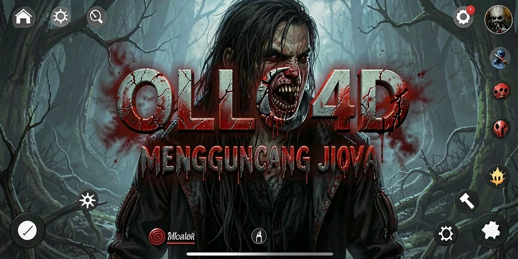 Screenshot gameplay menegangkan OLLO4D dengan makhluk hantu.