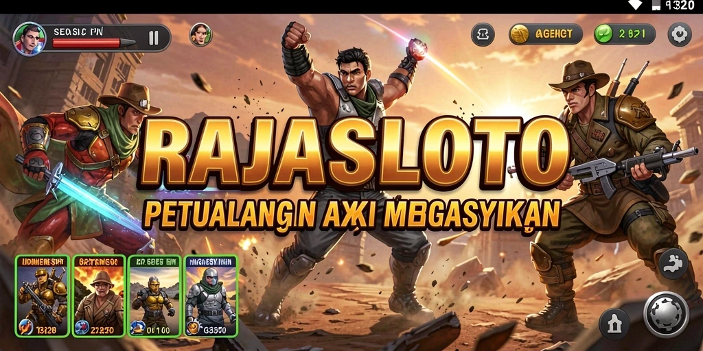 Tampilan gameplay RAJASLOTO yang menegangkan dan penuh aksi.