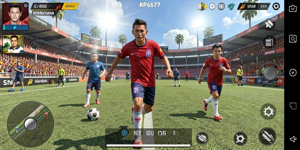 Tampilan menarik dari gameplay RP6677 yang penuh aksi olahraga.