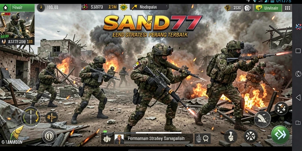 Tampilan menarik dari gameplay strategis SAND77 yang mendebarkan.