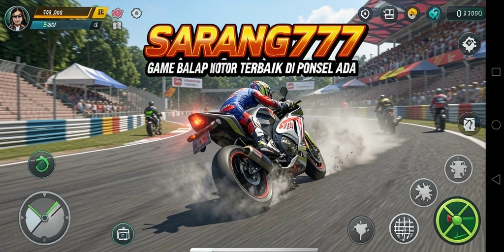 Tampilan gameplay balapan motor yang memukau dan menegangkan.