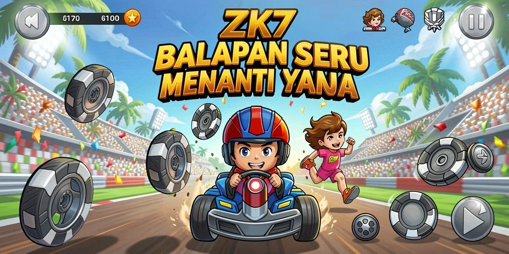 Gameplay balapan seru di ZK7 dengan grafis terbaik.